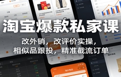 淘宝爆款私家课:改外销,改评价实操,相似品跟投,精准截流订单