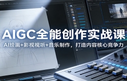 AIGC全能创作实战课:AI绘画+影视视听+音乐制作,打造内容核心竞争力