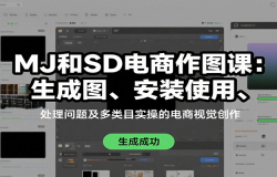 MJ和SD电商作图课:生成图、安装使用、处理问题及多类目实操的电商视觉创作