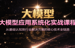 大模型应用系统化实战课程,从基础认知到行业解决方案的核心技术全链路