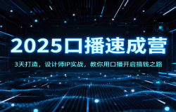 2025口播速成营:3天打造,设计师IP实战,教你用口播开启搞钱之路