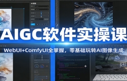 AIGC软件实操课:WebUI+ComfyUI全掌握,零基础玩转AI图像生成