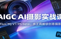 AIGC AI摄影实战课:Flux/MJ V7/PS beta,多工具解锁创意摄影