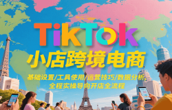 TikTok小店跨境电商,基础设置/工具使用/运营技巧/数据分析,全程实操导向