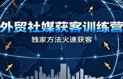 外贸社媒获客训练营,独家方法火速获客、提升成交,实现外贸降维打击(更新