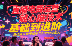 直播电商运营随心推投放技术基础到进阶,系统提升直播起号与投放转化能力