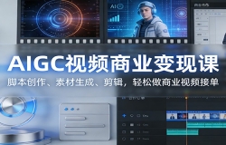 AIGC视频商业变现课:脚本创作、素材生成、剪辑,轻松做商业视频接单