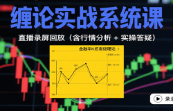 缠论实战系统课:直播录屏回放(含行情分析 + 实操答疑(更新10月)