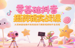 零基础抖音短视频拍摄剪辑实战课,从剪映基础操作到高级技巧爆款视频制作全