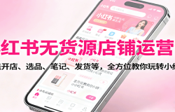 小红书无货源店铺运营课:涵盖开店、选品、笔记、发货等,全方位教你玩转小