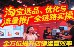 淘宝选品、优化与流量推广全链路实操,全面提升店铺运营效率