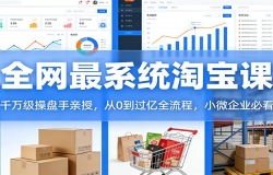 淘宝天猫系统课:千万级操盘手亲授,从0到过亿全流程,小微企业必看