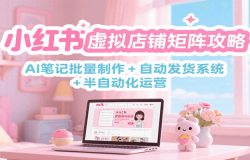 小红书虚拟店铺矩阵攻略:AI笔记批量制作 + 自动发货系统 + 半自动化运营