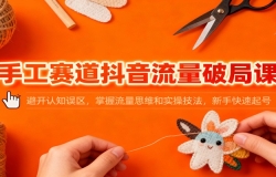 手工赛道抖音流量破局课:避开认知误区,掌握流量思维和实操技法,新手快速