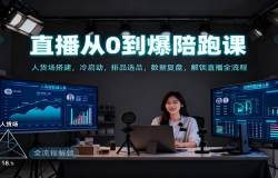直播从0到爆陪跑课:人货场搭建,冷启动,排品选品,数据复盘,解锁直播全