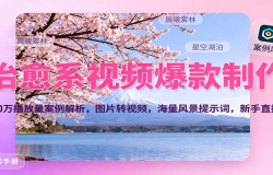 治愈系视频爆款制作,700万播放量案例解析,图片转视频,海量风景提示词,