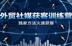 外贸社媒获客训练营,独家方法火速获客、提升成交,实现外贸降维打击