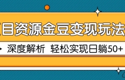项目资源金豆变现玩法2.0,深度解析 轻松实现躺赚50+