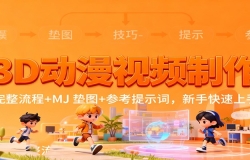 3D动漫视频制作,完整流程+MJ 垫图+参考提示词,新手快速上手