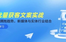 AI批量获客文案实战,普通人拥抱趋势,新媒体与实体行业结合