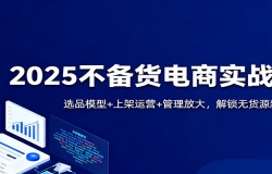 2025不备货电商实战课:选品模型+上架运营+管理放大,解锁无货源新风口