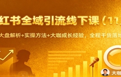 小红书全域引流线下课(11月):行业大盘解析+实操方法+大咖成长经验,全程