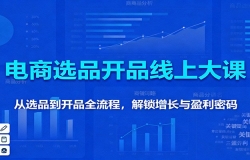 11月电商选品开品线上大课:从选品到开品全流程,解锁增长与盈利密码