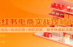 小红书电商实战攻略3.0:开店选品+自动运营+测款怼款,新手快速起店盈利