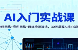 AI入门实战课:神经网络+卷积网络+目标检测算法,30天掌握AI核心基础